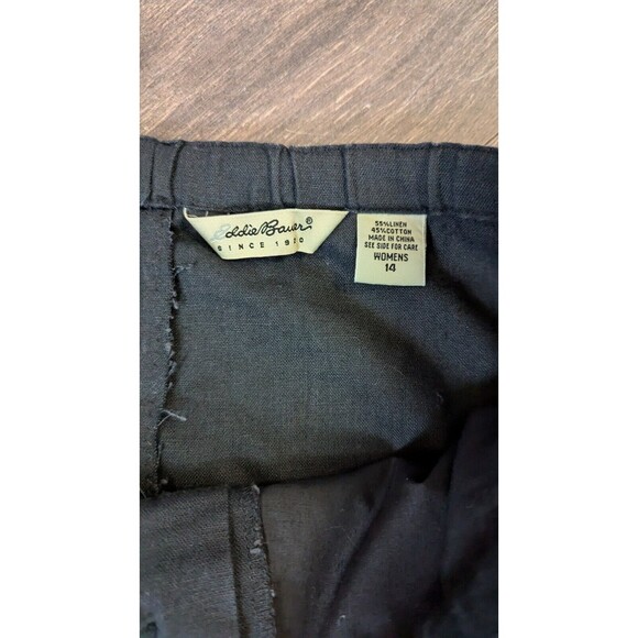 Eddie Bauer Skirt Women's Size 14 Black Pencil Straight Midi 38/31 Pockets (88) - Picture 3 of 3